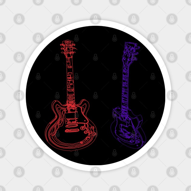 guitars Magnet by JahWorld